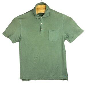 Peter Millar Mountainside Collection Polo Shirt Men S Green Blue Striped Stretch